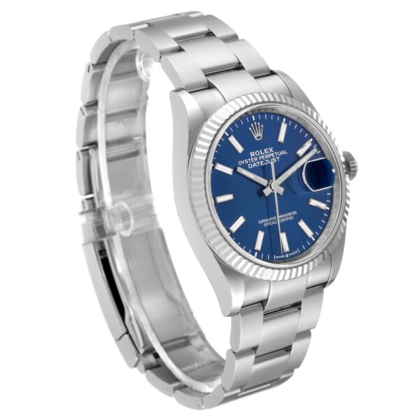 Rolex Datejust Steel White Gold Blue Dial Mens Watch 126234 Box Card - Image 3
