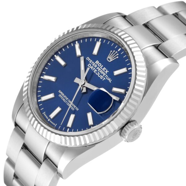 Rolex Datejust Steel White Gold Blue Dial Mens Watch 126234 Box Card - Image 5