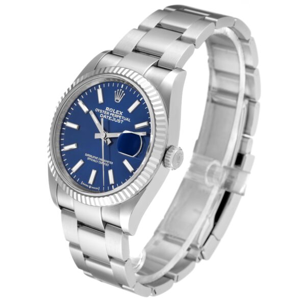 Rolex Datejust Steel White Gold Blue Dial Mens Watch 126234 Box Card - Image 4