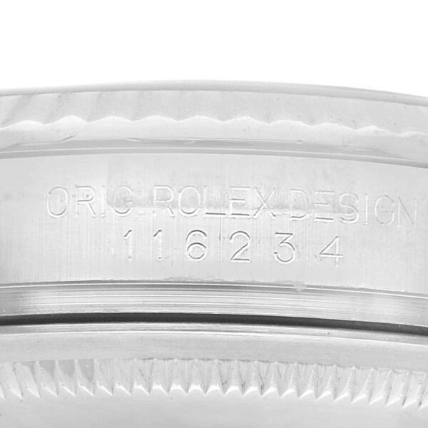 Rolex Datejust Steel White Gold Blue Diamond Dial Mens Watch 116234 - Image 7