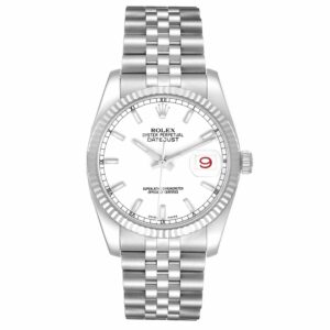 Rolex Datejust Steel White Gold Jubilee Bracelet Mens Watch 116234