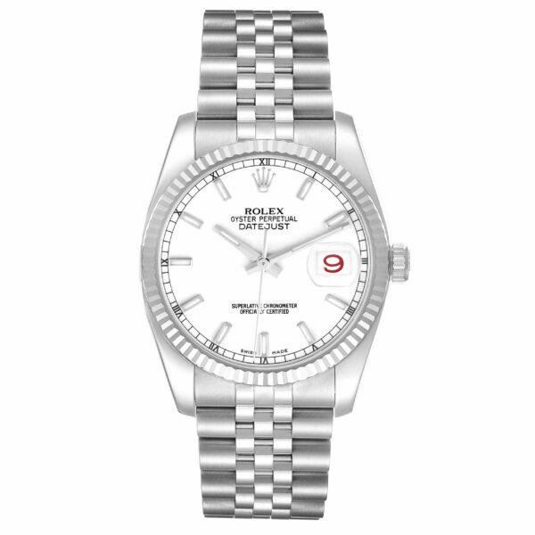 Rolex Datejust Steel White Gold Jubilee Bracelet Mens Watch 116234