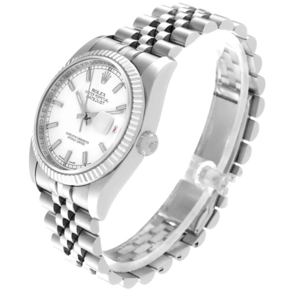 Rolex Datejust Steel White Gold Jubilee Bracelet Mens Watch 116234 - Image 10