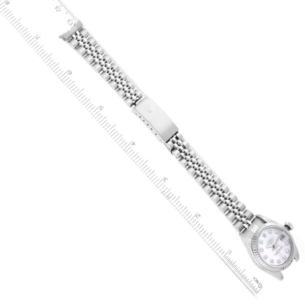 Rolex Datejust Steel White Gold Mother of Pearl Diamond Ladies Watch 79174 - Image 11