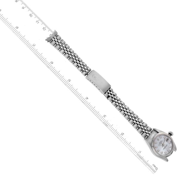 Rolex Datejust Steel White Gold Mother of Pearl Diamond Ladies Watch 79174 - Image 11