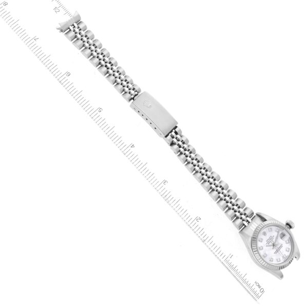Rolex Datejust Steel White Gold Mother of Pearl Diamond Ladies Watch 79174 - Image 10