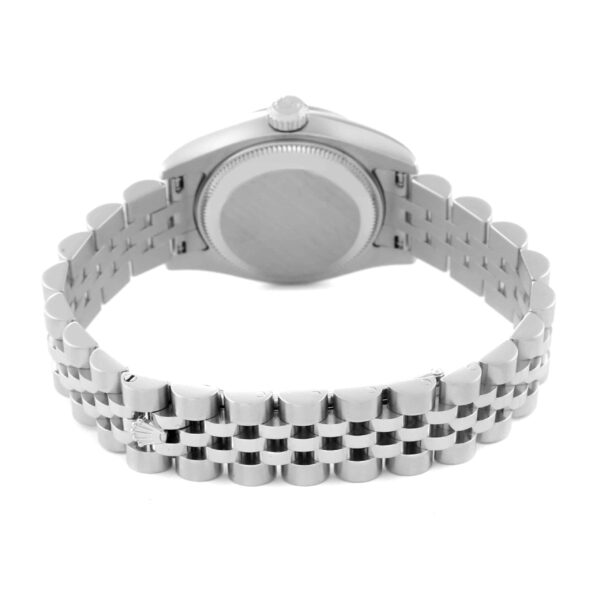 Rolex Datejust Steel White Gold Silver Diamond Dial Ladies Watch 179174 - Image 9