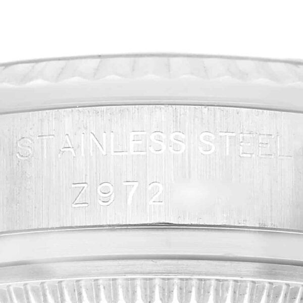 Rolex Datejust Steel White Gold Silver Diamond Dial Ladies Watch 179174 - Image 8