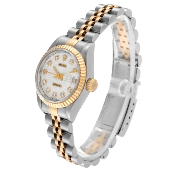 Rolex Datejust Steel Yellow Gold Anniversary Diamond Dial Ladies Watch 69173 - Image 5