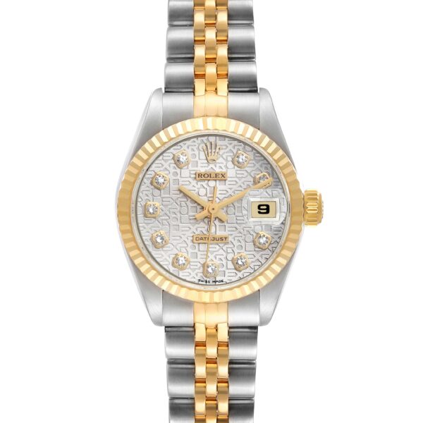 Rolex Datejust Steel Yellow Gold Anniversary Diamond Dial Ladies Watch 69173