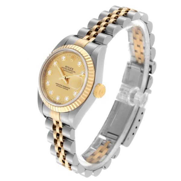 Rolex Datejust Steel Yellow Gold Champagne Diamond Dial Watch 79173 - Image 4