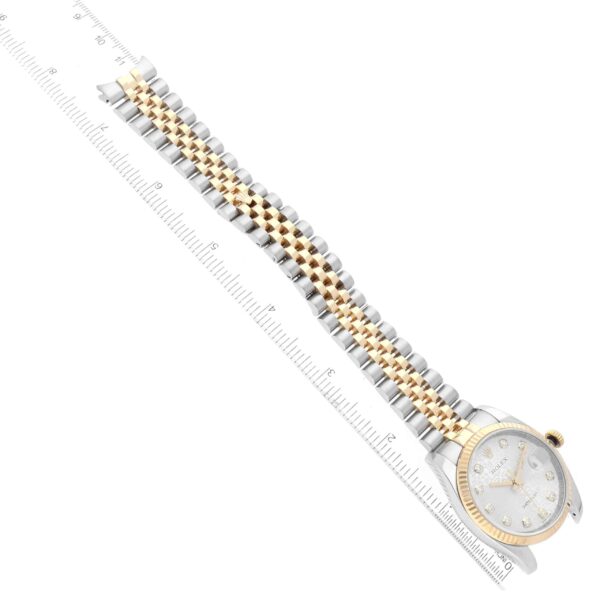 Rolex Datejust Steel Yellow Gold Diamond Dial Mens Watch 116233 - Image 11
