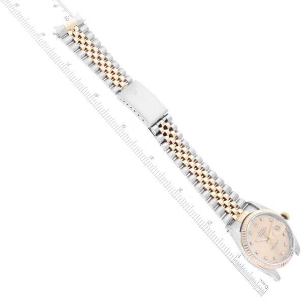 Rolex Datejust Steel Yellow Gold Diamond Dial Mens Watch 16233 - Image 10