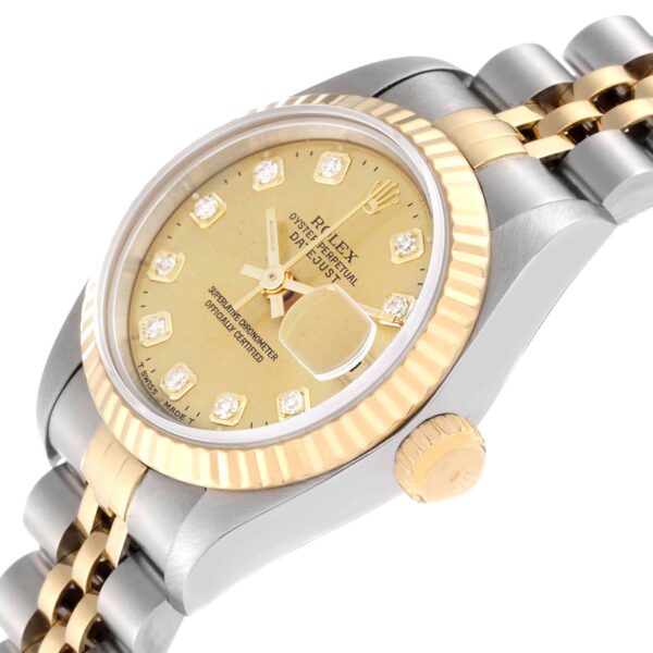 Rolex Datejust Steel Yellow Gold Diamond Ladies Watch 69173 Box Papers - Image 6