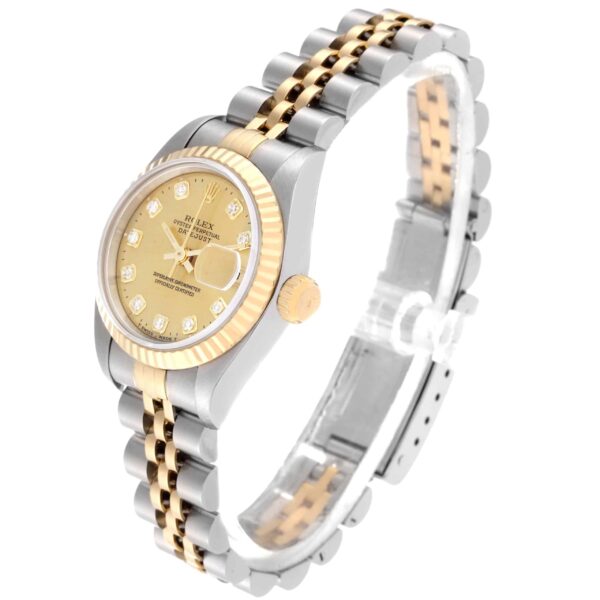 Rolex Datejust Steel Yellow Gold Diamond Ladies Watch 69173 Box Papers - Image 5