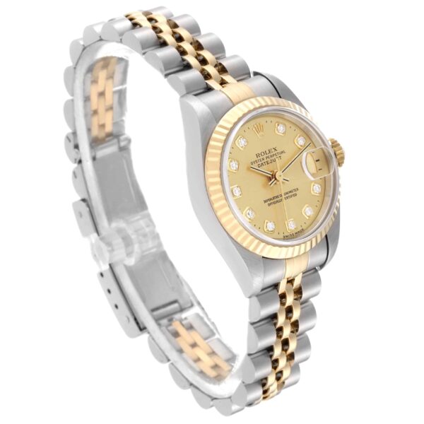 Rolex Datejust Steel Yellow Gold Diamond Ladies Watch 69173 Box Papers - Image 3