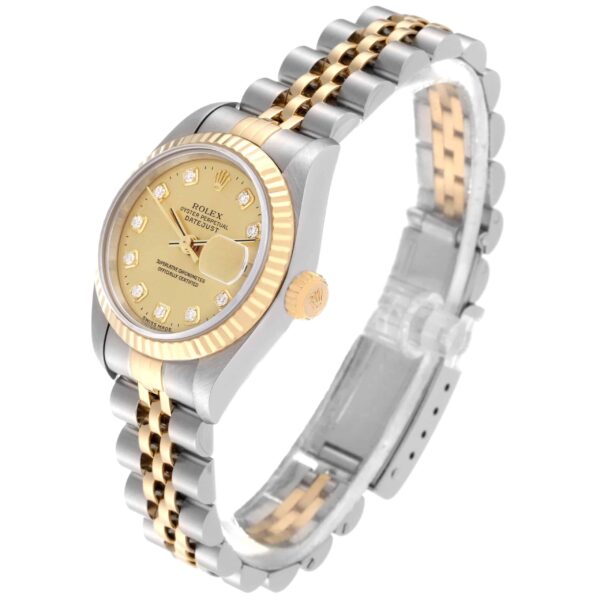 Rolex Datejust Steel Yellow Gold Diamond Ladies Watch 69173 Box Papers - Image 4