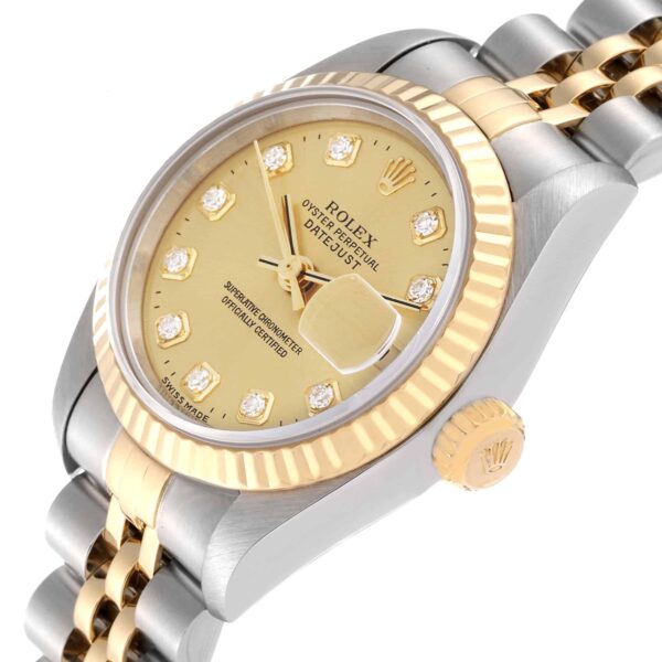 Rolex Datejust Steel Yellow Gold Diamond Ladies Watch 69173 Box Papers - Image 5