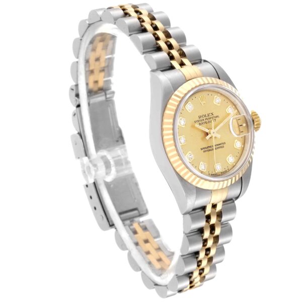 Rolex Datejust Steel Yellow Gold Diamond Ladies Watch 69173 Box Papers - Image 3