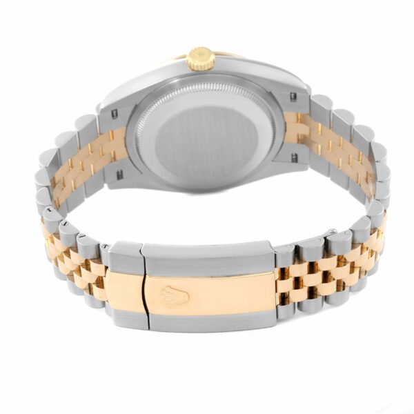 Rolex Datejust Steel Yellow Gold Golden Fluted Motif Dial Mens Watch 126233 - Image 9