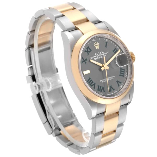 Rolex Datejust Steel Yellow Gold Wimbledon Dial Mens Watch 126203 Box Card - Image 3