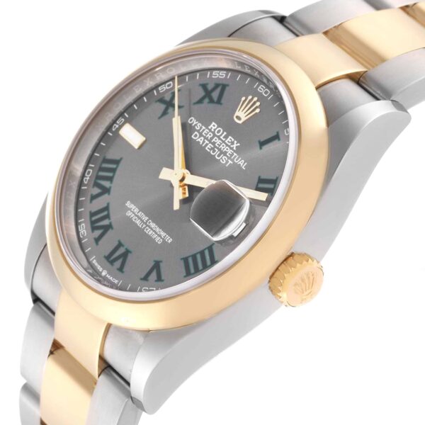 Rolex Datejust Steel Yellow Gold Wimbledon Dial Mens Watch 126203 Box Card - Image 5