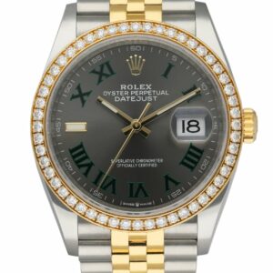 Rolex Datejust Wimbledon 126283RBR Diamond Bezel Box & Papers