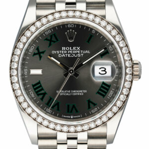 Rolex Datejust Wimbledon 126284RBR Diamond Mens Watch Box Papers
