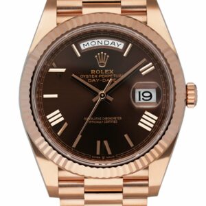 Rolex Day-Date 228235 18K Rose Gold Men's Watch Box & papers