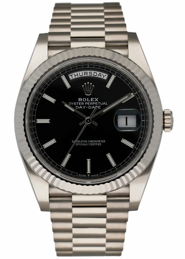 Rolex Day-Date 228239 18K White Gold Men's Watch Box & papers