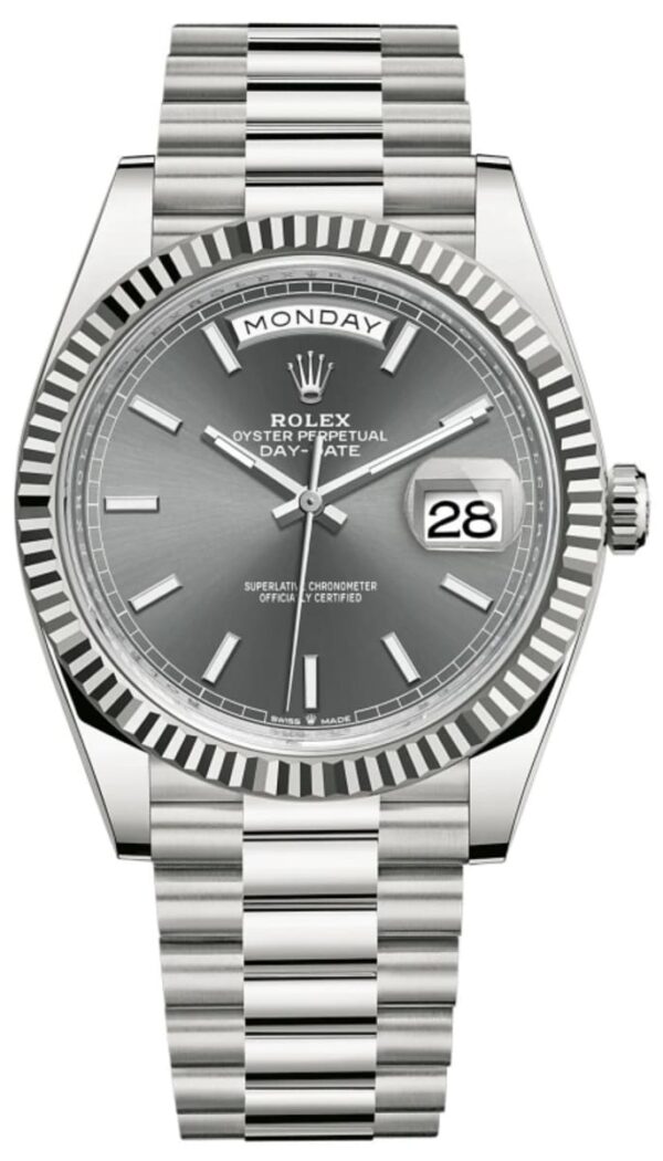 Rolex Day-Date 40 18K White Gold Slate Dial Men's Watch M228239-0060