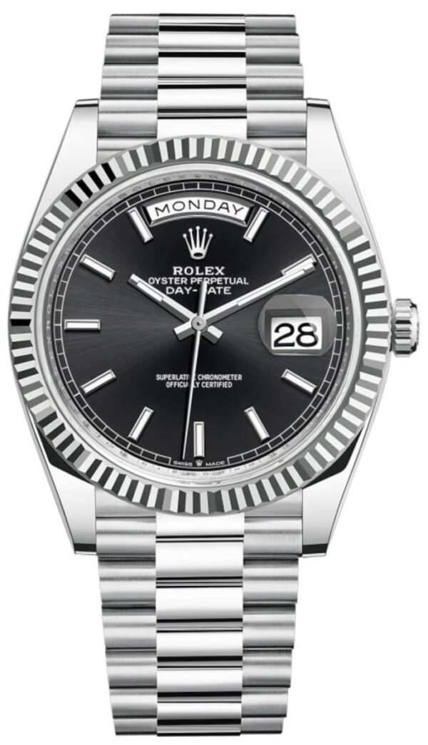 Rolex Day-Date 40 Platinum Black Dial Men's Watch M228236-0003