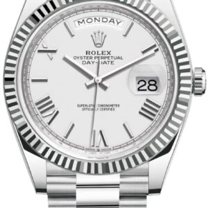 Rolex Day-Date 40 Platinum White Dial Men's Watch M228236-0010