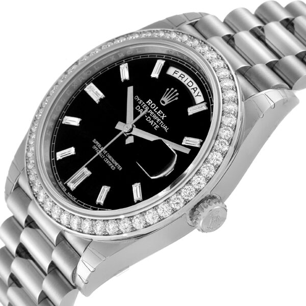 Rolex Day-Date 40 President White Gold Diamond Mens Watch 228349 Unworn - Image 5