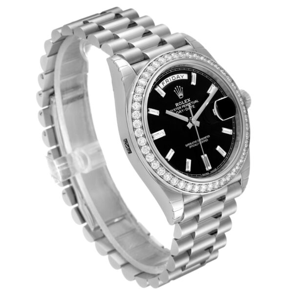 Rolex Day-Date 40 President White Gold Diamond Mens Watch 228349 Unworn - Image 3