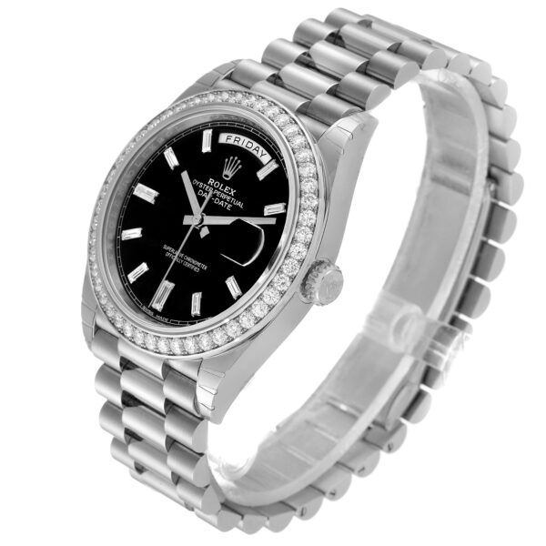 Rolex Day-Date 40 President White Gold Diamond Mens Watch 228349 Unworn - Image 4