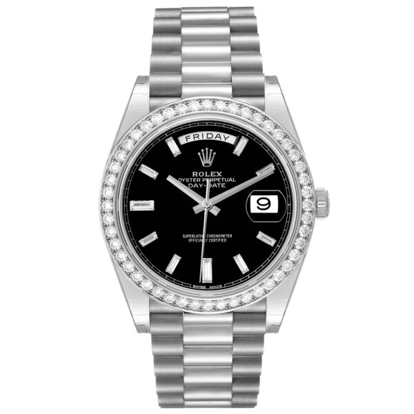 Rolex Day-Date 40 President White Gold Diamond Mens Watch 228349 Unworn - Image 2