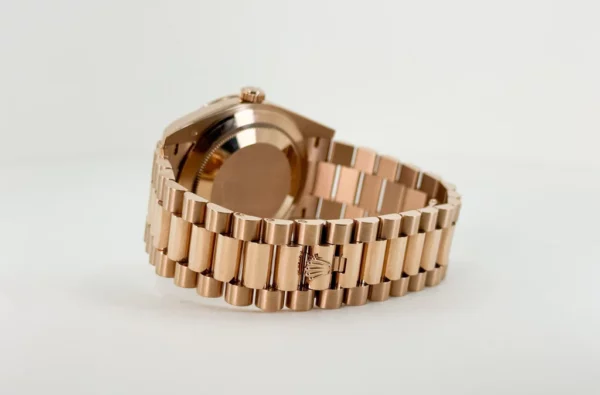 Rolex Day-Date 40 Rose Gold Eisenkiesel Diamond Dial & Diamond Bezel President Bracelet  228345RBR - Image 7