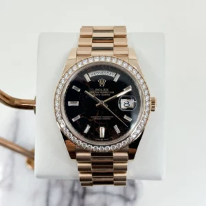 Rolex Day-Date 40 Rose Gold Eisenkiesel Diamond Dial & Diamond Bezel President Bracelet  228345RBR