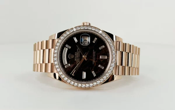 Rolex Day-Date 40 Rose Gold Eisenkiesel Diamond Dial & Diamond Bezel President Bracelet  228345RBR - Image 3