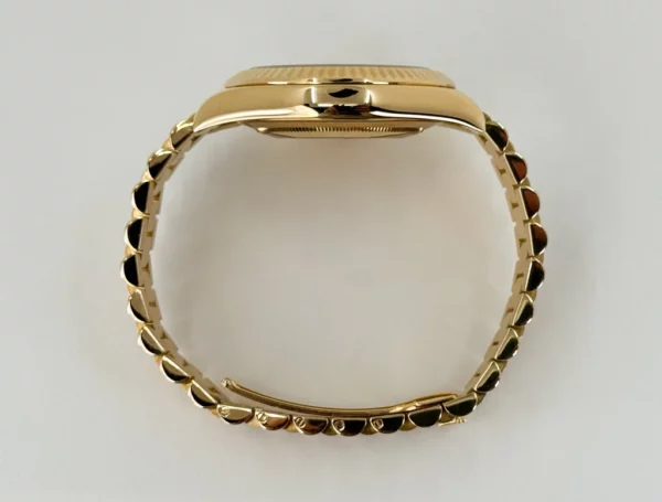 Rolex Day-Date 41 Yellow Gold Champagne Diamond Dial & Fluted Bezel President Bracelet  218238 - Image 8