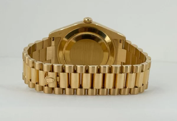 Rolex Day-Date 41 Yellow Gold Champagne Diamond Dial & Fluted Bezel President Bracelet  218238 - Image 5