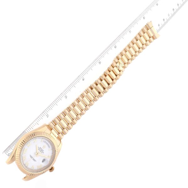 Rolex Day-Date II 41 President Yellow Gold White Dial Mens Watch 218238 Box Card - Image 10