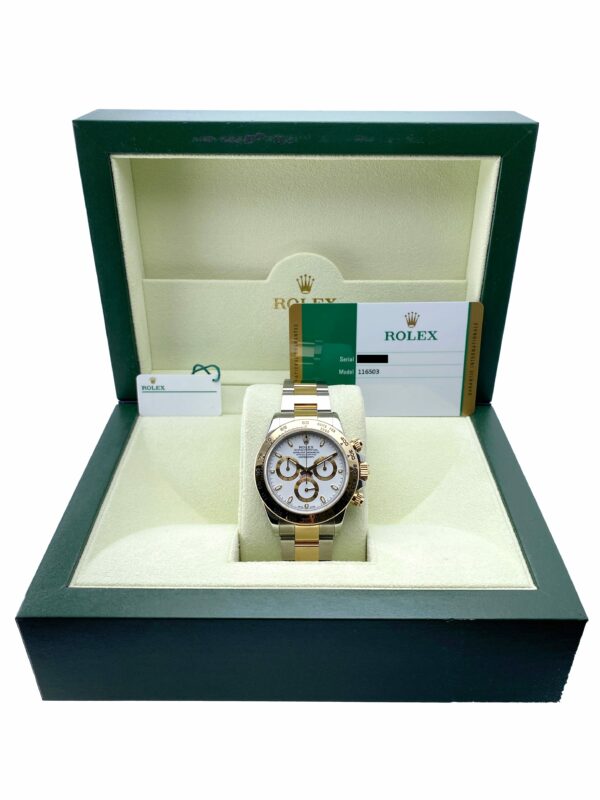 Rolex Daytona 116503 White Dial Two Tone Mens Watch Box Papers - Image 2