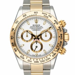 Rolex Daytona 116503 White Dial Two Tone Mens Watch Box Papers