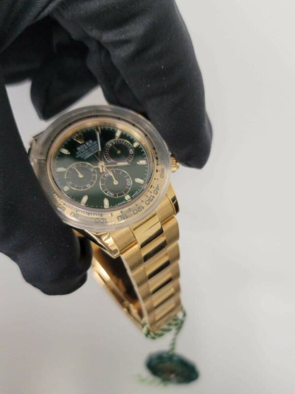 Rolex Daytona 116508 Green Dial 18K Yellow Gold  Men's Watch Box & Papers - Image 7