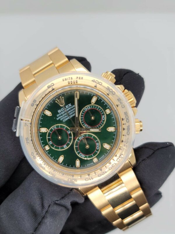 Rolex Daytona 116508 Green Dial 18K Yellow Gold  Men's Watch Box & Papers - Image 5