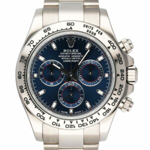 Rolex Daytona 116509 Blue Dial 18K White Gold Mens Watch Box Papers