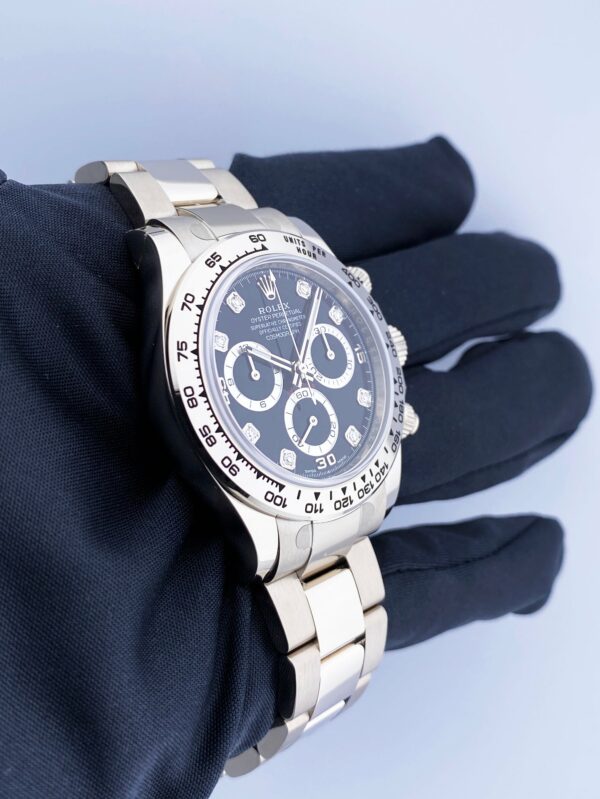 Rolex Daytona 116509 Diamond Dial 18K White Gold Mens Watch Box Papers - Image 6