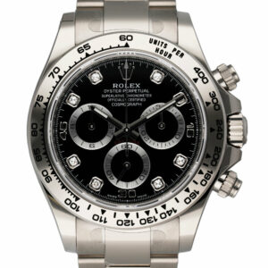 Rolex Daytona 116509 Diamond Dial 18K White Gold Mens Watch Box Papers